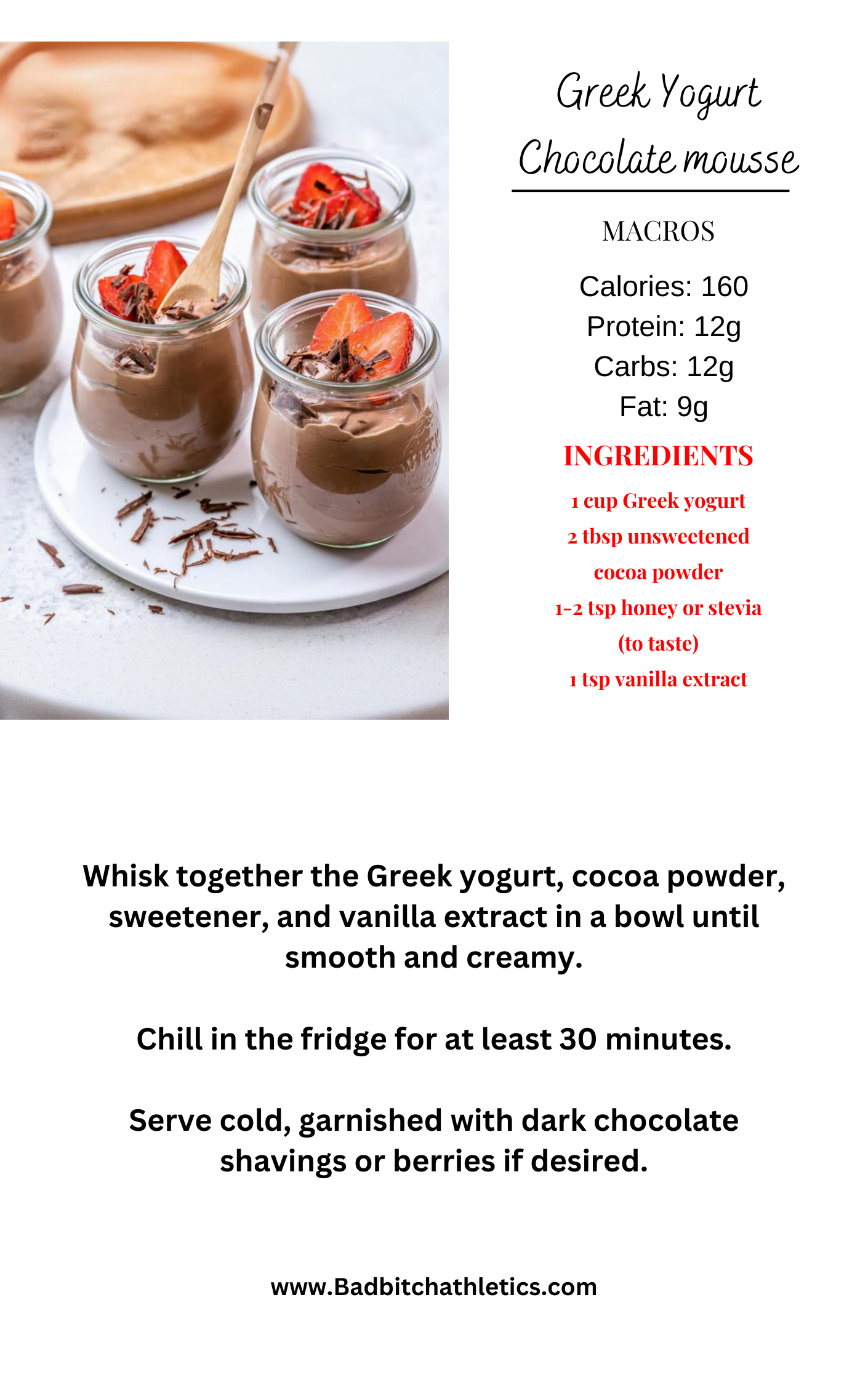 BBA HIGH PROTEIN DESSERTS