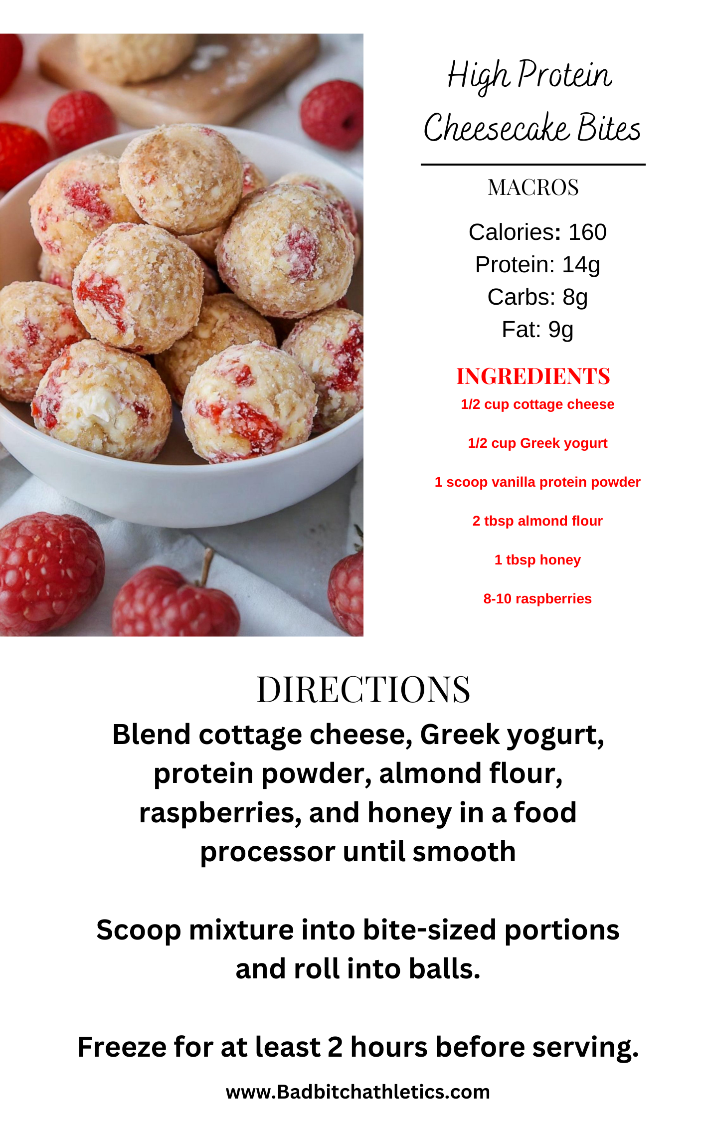BBA HIGH PROTEIN DESSERTS