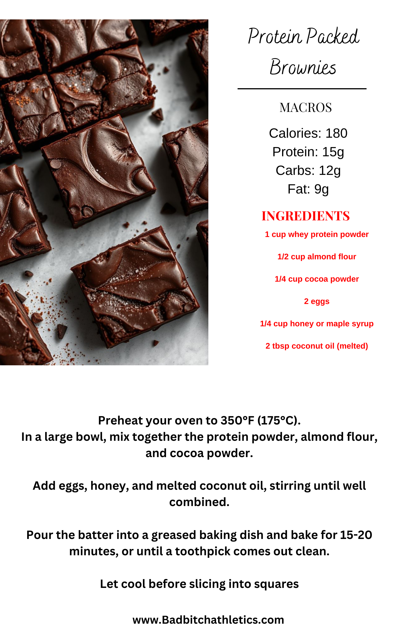 BBA HIGH PROTEIN DESSERTS